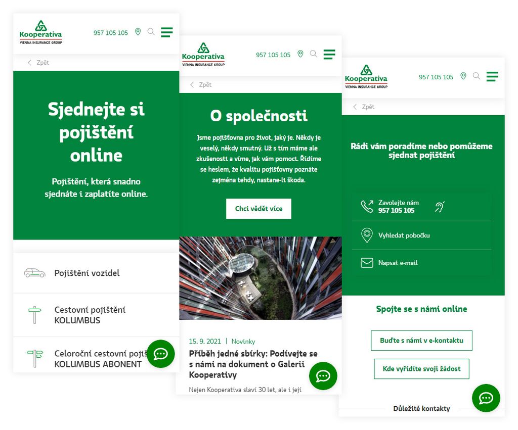Ukázky mobilní verze webu koop.cz Ukázky mobilní verze webu koop.cz